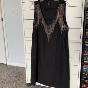 H&M sleeveless v neck beaded dress